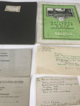 Vintage Golf Memorabilia / 35th National Amateur Championship Program / 1931
