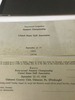 Vintage Golf Memorabilia / 35th National Amateur Championship Program / 1931 3