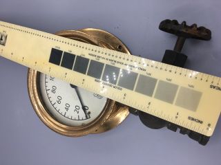 Vintage - ASHCROFT Brass Pressure Gauge - Brass 0 - 200 PSI 2