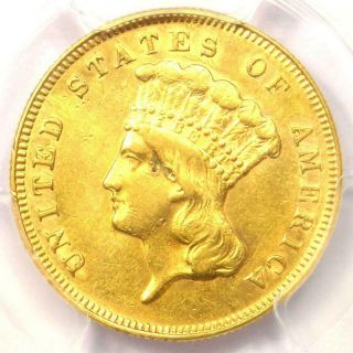 1878 Three Dollar Indian Gold Piece $3 - Certified Pcgs Au Details - Rare Coin