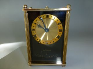 Exc Vintage Jaeger Lecoultre 8 Day Reuge Music Alarm Clock - (watch The Video)