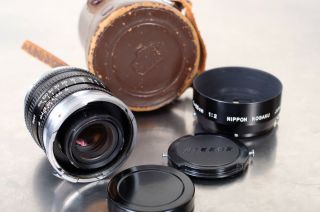 Nippon Kogaku Nikkor P Nikon Rangefinder 85mm f/2 Black “EP” RARE caps hood case 5