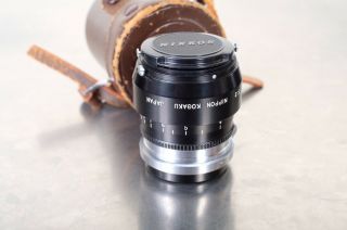Nippon Kogaku Nikkor P Nikon Rangefinder 85mm f/2 Black “EP” RARE caps hood case 8