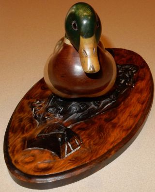 Tom Taber John Fairfield Vintage Mallard Duck Wood Carved Duck Decoy READ 7