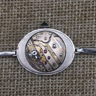 Antique Art Deco Platinum Diamond & Emerald French/Russian Wrist Watch (250058) 8