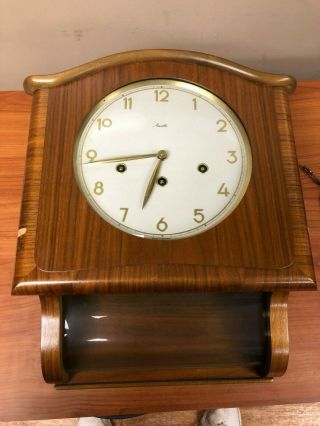 Vintage Mauthe German Wall Pendulum Clock