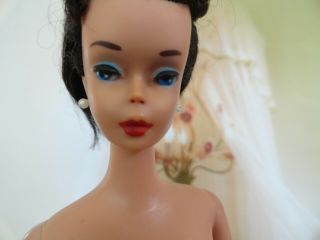Vintage Barbie 4 brunette ponytail solid tm body TLC 6