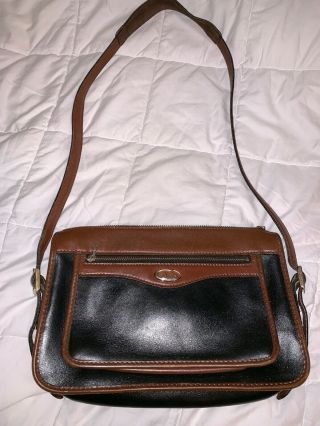 Gucci Vintage Black And Brown Bag With Strap