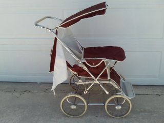 Vintage Mid Century Collier Baby Stroller / Baby Carriage