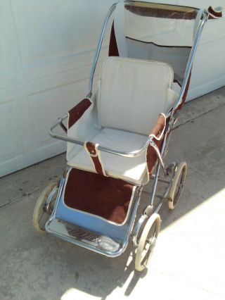 Vintage Mid Century COLLIER Baby Stroller / Baby Carriage 5