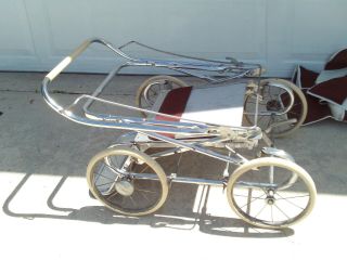 Vintage Mid Century COLLIER Baby Stroller / Baby Carriage 7