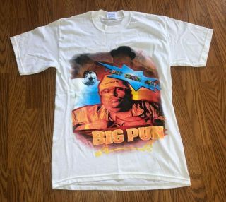 Vtg Big Pun Rap Tee Shirt Hip Hop Medium Wu Tang Tupac 2pac Biggie Fugees Dmx