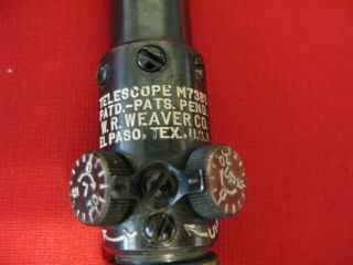 Weaver WW2 M73B1 Telescope / Sniper Scope,  Vintage Condit.  NR 3