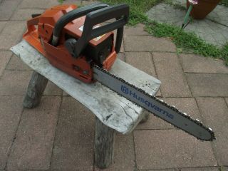 Husqvarna 51 Chainsaw with Bar & Chain For Parts/Repair Vintage chain saw 2