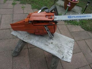 Husqvarna 51 Chainsaw with Bar & Chain For Parts/Repair Vintage chain saw 4