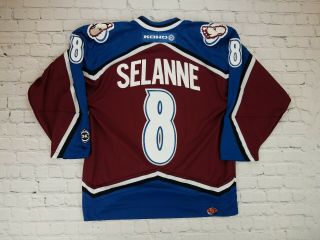 Rare Teemu Selanne 8 Colorado Avalanche Nhl Sewn Hockey Jersey Xl Koho Vtg 90 