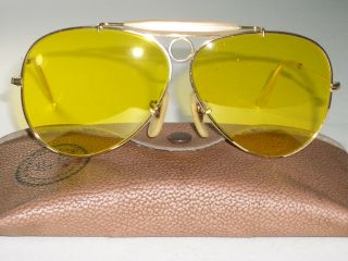 1960 ' s VINTAGE BAUSCH & LOMB RAY - BAN BULLET HOLE KALICHROME SHOOTING SUNGLASSES 11