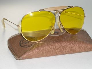 1960 ' s VINTAGE BAUSCH & LOMB RAY - BAN BULLET HOLE KALICHROME SHOOTING SUNGLASSES 2