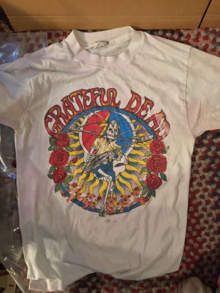 Grateful Dead Vintage Shirt L 1988 Summer Bob Weir Steal Your Face Casey Jones