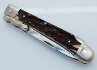 Vintage Puma Medici Knife 210 563 Folding Blade Handmade Germany; Stag Handle