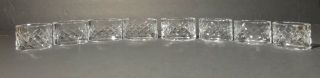 Vintage Waterford Crystal Alana (1952 -) Set Of 8 Oval Napkin Rings 2 5/8 "