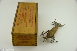Heddon Wood Box Minnow Model 100 Vintage Lure Sienna Fancy Crackleback 107 EH6 3