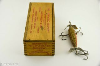 Heddon Wood Box Minnow Model 100 Vintage Lure Sienna Fancy Crackleback 107 EH6 4