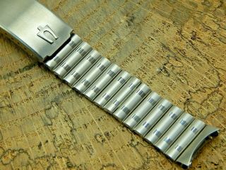 Vintage Nos Stainless Steel Bulova Accutron Extra Long Watch Band 17.  5mm