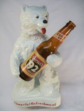 Vintage Oertels 92 Louisville Ky Back Bar Advertising Beer Bear