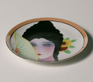 RARE Vintage Art Deco NORITAKE SMALL PLATE - Portrait of Lady 