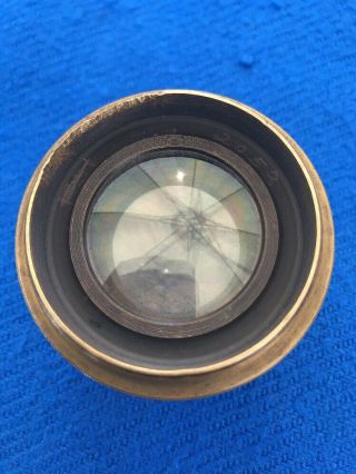 Antique Vintage Carl Zeiss Anastigmat F - 2 10 mm Brass Camera Lens, 7