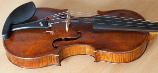 old violin 4/4 geige viola cello fiddle label SANCTUS SERAPHIN 12