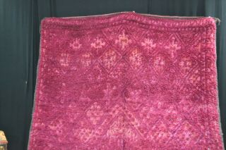 Vintage Moroccan Handmade Wool Rug 6x11beniourain Bohimean Purple Rug Clearence