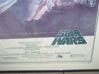 VINTAGE 1977 STAR WARS MOVIE POSTER STYLE A (FOLDED) 26 