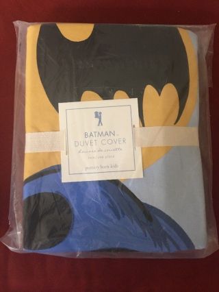 Pottery Barn Kids Batman Vintage Twin Duvet Cover Rare Lpb1