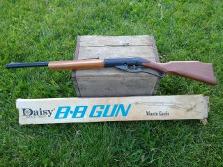 Nos Rare Vintage Daisy Rifle Bb Gun Model 98 700 Shot Repeater Wood Stock Monte