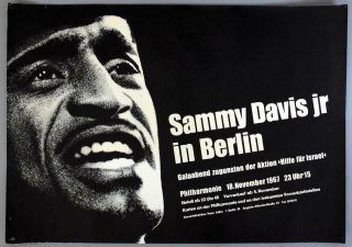 Sammy Davis Jr.  - Mega Rare Vintage Berlin 1967 Concert Poster