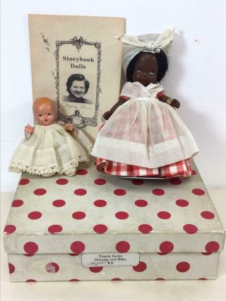 Vintage Nancy Ann Storybook Doll Family Series - Mammy And Baby 83