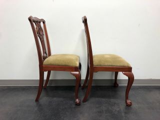 COUNCILL CRAFTSMEN Mahogany Chippendale Style Ball Claw Dining Side Chairs Pair2 4
