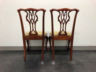 COUNCILL CRAFTSMEN Mahogany Chippendale Style Ball Claw Dining Side Chairs Pair2 5