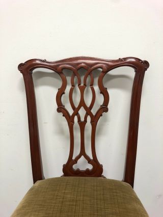 COUNCILL CRAFTSMEN Mahogany Chippendale Style Ball Claw Dining Side Chairs Pair2 7