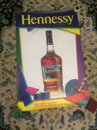 Kaws Hennessy 2011 Event Display Promo Poster Large Size 24 X 36 Very Very Rare