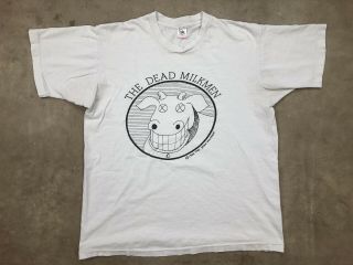 Vintage Dead Milkmen Soul Rotation Tour T Shirt Xl 90s Faded Usa Made Fruit Loom