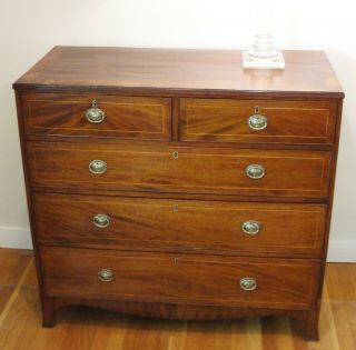 Antique Mahogany Chest Of Drawers Early 19th C.  Pro.  Restored Local