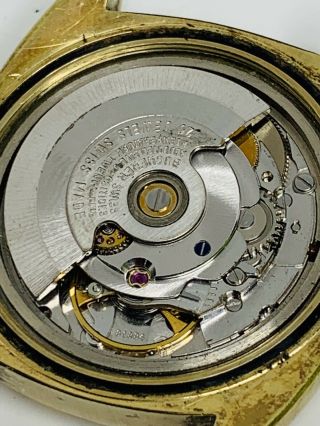 Vintage Bucherer Officially Certified Chronometer Lapiz Lazuli Blue Dial Watch 5