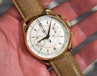 Vintro Vintage Mens Automatic Chronograph Made In Germany Seagull St1940