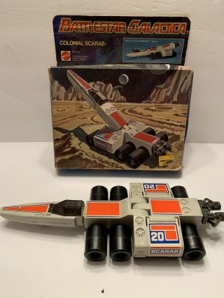 1978 Vintage Battlestar Galactica Colonial Scarab Figure And Missiles