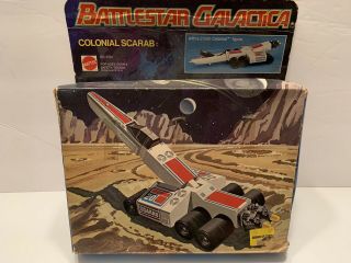 1978 Vintage Battlestar Galactica COLONIAL SCARAB Figure And Missiles 3