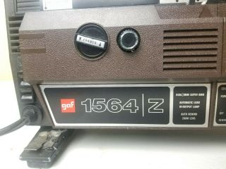 Vintage Movie Film Projector GAF 1564 Z Dual 8mm and 8mm 3