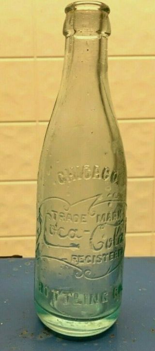 Vintage COCA COLA scroll design Coke bottle CHICAGO ILL - ROOT 4